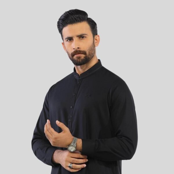 Elegant Black Color men's Kurta and Shalwar